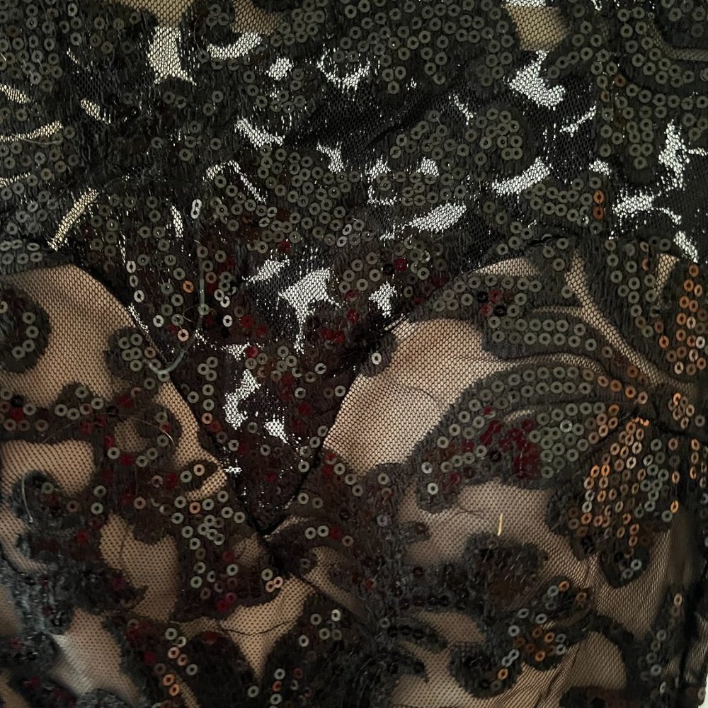Long formal Sequin Black Dress